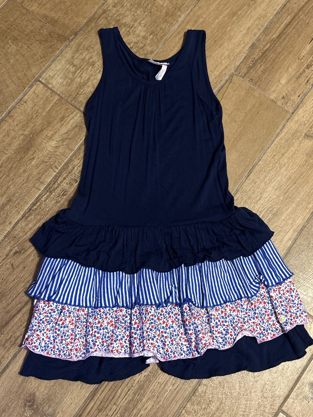 Matilda Jane Navy Blue Tiered Ruffle Girls' Dress